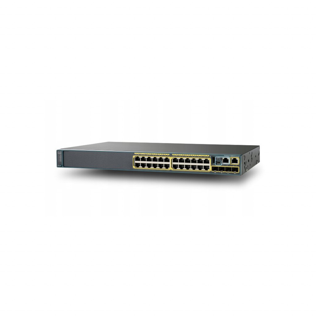 سوئیچ شبکه 24 پورت PoE با 4 پورت SFP سیسکو مدل WS-C2960S-24PS-L